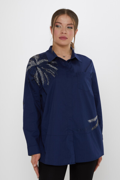 Shirt - Pocket Detail - Navy Blue - 20557 | KAZEE (3-Piece Set 46-48-50) - KAZEE (1)