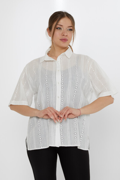Shirt Short Sleeve Ecru - 20508 | KAZEE (Set of 3 40-42-44) - KAZEE 