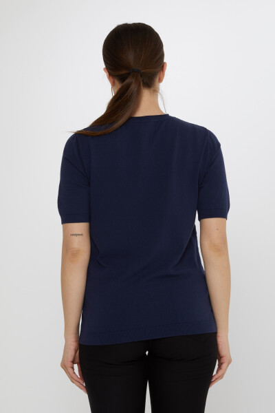 Spilla a nastro per maglione in maglia blu navy - 31815 | KAZEE (Set di 3 L-XL-2XL) - 6