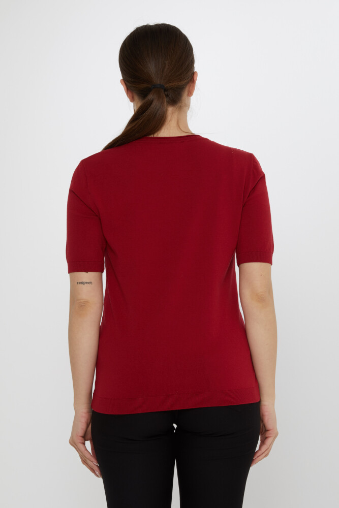 Spilla a nastro per maglione in maglia rosso bordeaux - 31815 | KAZEE (Set di 3 L-XL-2XL) - 6