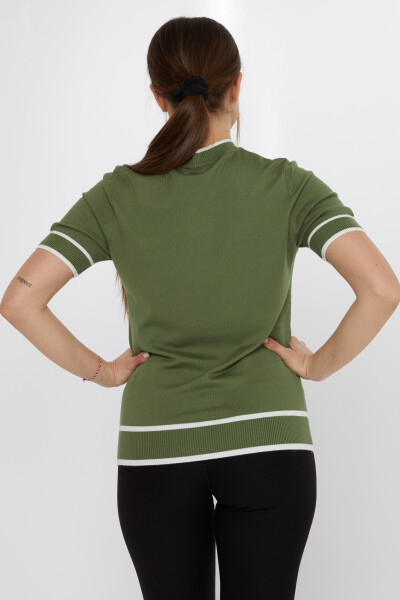 Spilla per maglione in maglia con dettagli color cachi-écru - 31292 | KAZEE (Set di 4 M-L-XL-2XL) - 5