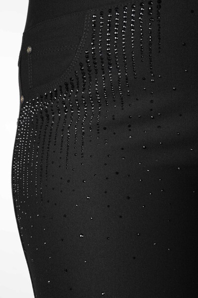 Spodnie Czarne z Kamieniami - 3736 | KAZEE (zestaw 4 szt. 36-38-40-42) - 4