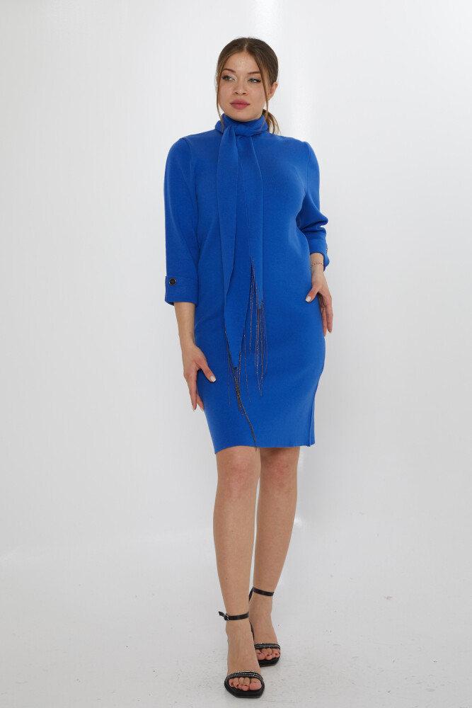 Strickkleid mit Schal und Detail Saxe – 30968 | KAZEE (3er-Set S-M-L) - 1