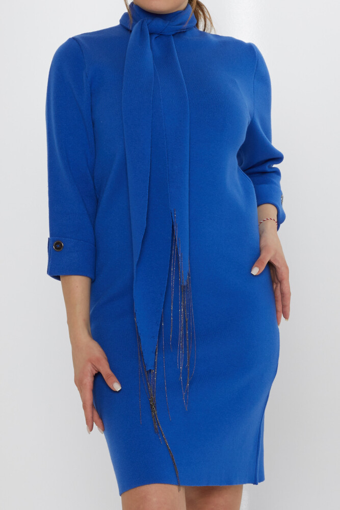 Strickkleid mit Schal und Detail Saxe – 30968 | KAZEE (3er-Set S-M-L) - 3