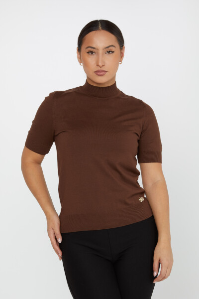 Strickpullover American Model Kurzarm Braun - 14541 | KAZEE (3er Set S-M-L) 