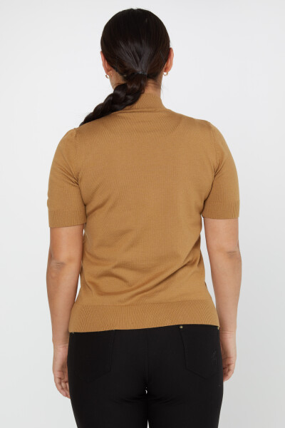 Strickpullover American Model Kurzarm Camel - 14541 | KAZEE (3er Set S-M-L) - 6
