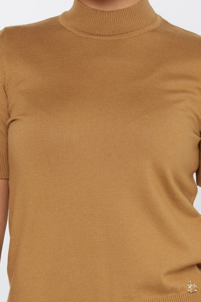 Strickpullover American Model Kurzarm Camel - 14541 | KAZEE (3er Set S-M-L) - 3