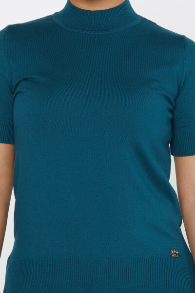 Strickpullover American Model Kurzarm Petrol - 14541 | KAZEE (3er Set S-M-L) - 3