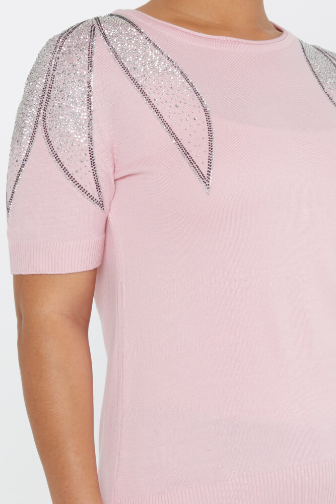 Strickpullover American Model Stone Embroidered Powder - 31238 | KAZEE (3er Set S-M-L) - 3