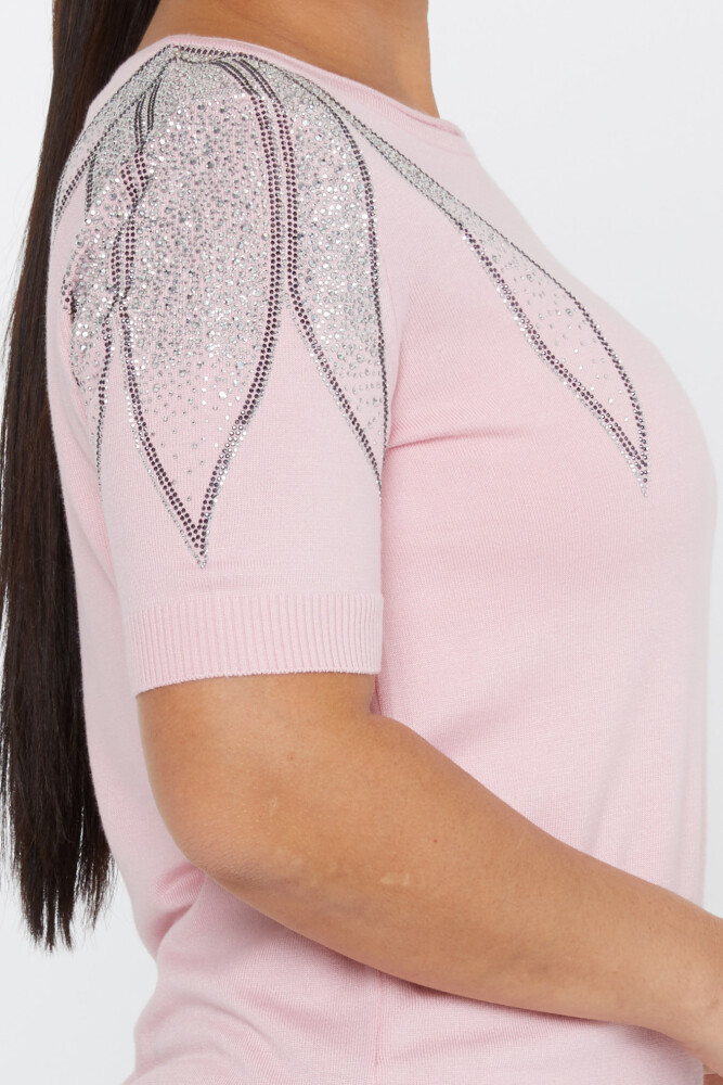 Strickpullover American Model Stone Embroidered Powder - 31238 | KAZEE (3er Set S-M-L) - 5