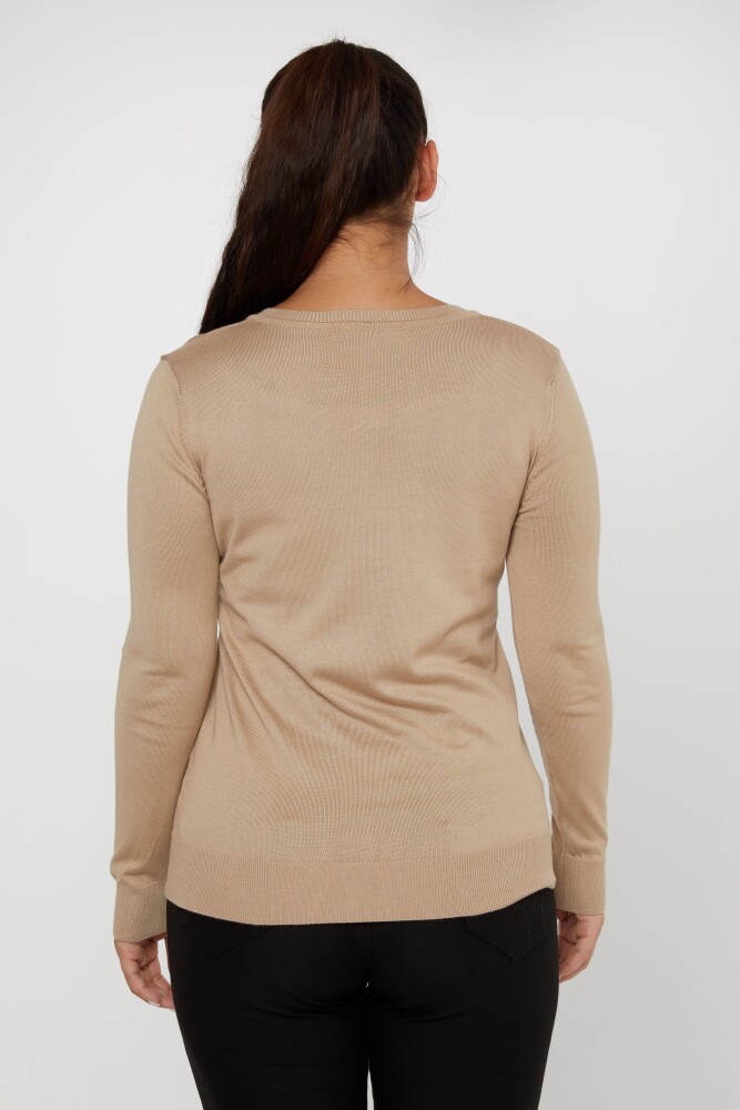 Strickpullover Basic Logo Beige - 11071 | KAZEE (3er Set S-M-L) - 4