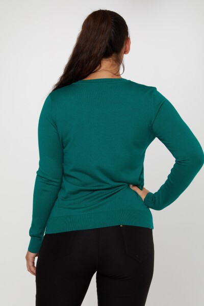Strickpullover Basic Logo Grün - 11071 | KAZEE (3er Set S-M-L) - 5