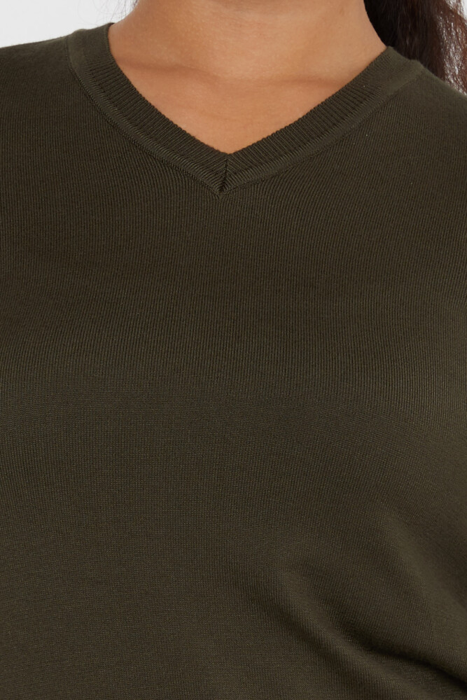 Strickpullover Basic Logo Khaki – 11071 | KAZEE (3er Set S-M-L) - 3