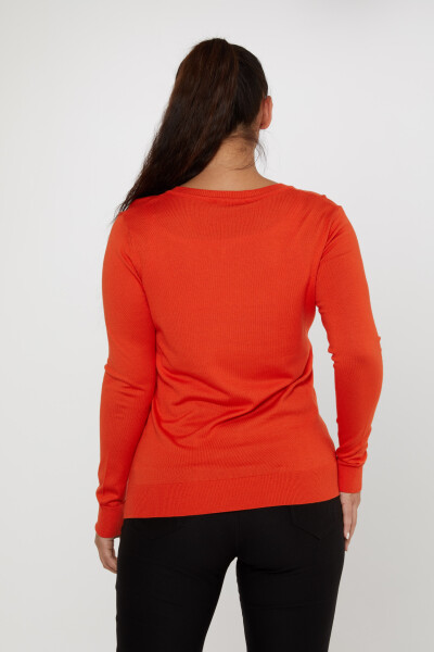 Strickpullover Basic Logo Orange - 11071 | KAZEE (3er Set S-M-L) - 3