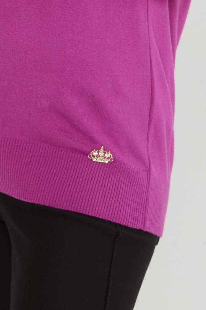 Strickpullover Kurzarm Logo Flieder - 16271 | KAZEE (4er-Set L-XL-2XL-3XL) - 3