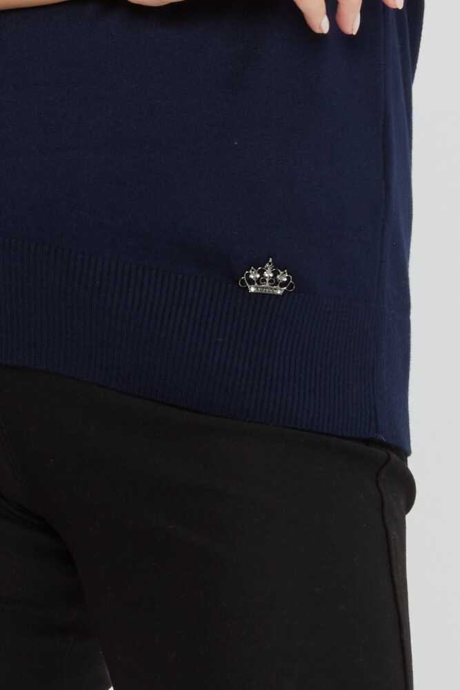 Strickpullover Kurzarm Logo Marineblau - 16271 | KAZEE (4er-Set L-XL-2XL-3XL) - 3