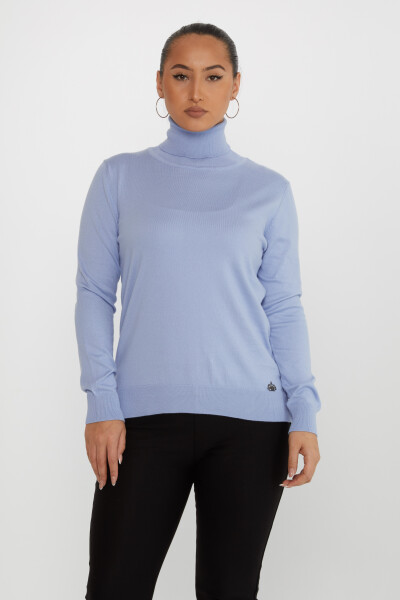 Strickpullover Langarm Rollkragen Hellblau - 11122 | KAZEE (3er Set S-M-L) - KAZEE 