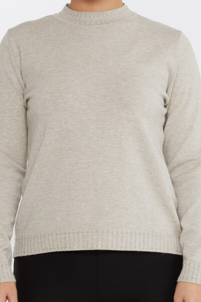 Strickpullover Langarm Glitzer Nerz - 31628 | KAZEE (3er Set S-M-L) - 3