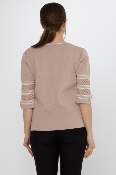 Strickpullover mit Ärmeldetail in Puder – 31316 | KAZEE (3er-Set M-L-XL) - 5