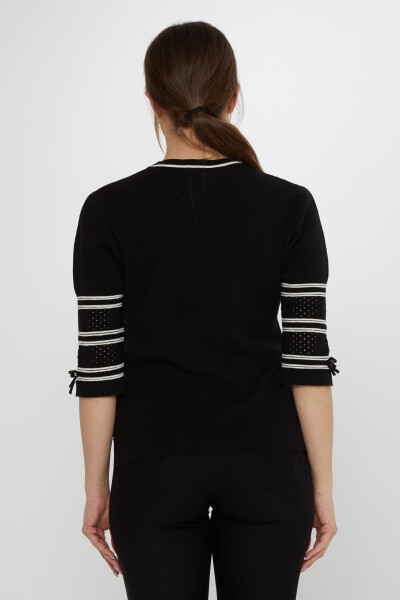 Strickpullover mit Ärmeldetail in Schwarz – 31316 | KAZEE (3er-Set M-L-XL) - 5