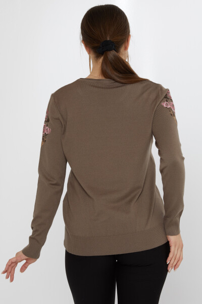 Strickpullover mit Blumenstickerei in Nerzfarbe – 31673 | KAZEE (3er-Set L-XL-2XL) - 5