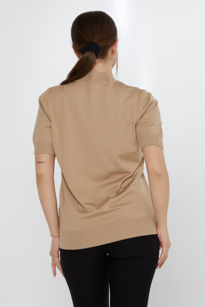 Strickpullover mit bunten Steinen bestickt Beige - 30078 | KAZEE (4er-Set L-XL-2XL-3XL) - 5