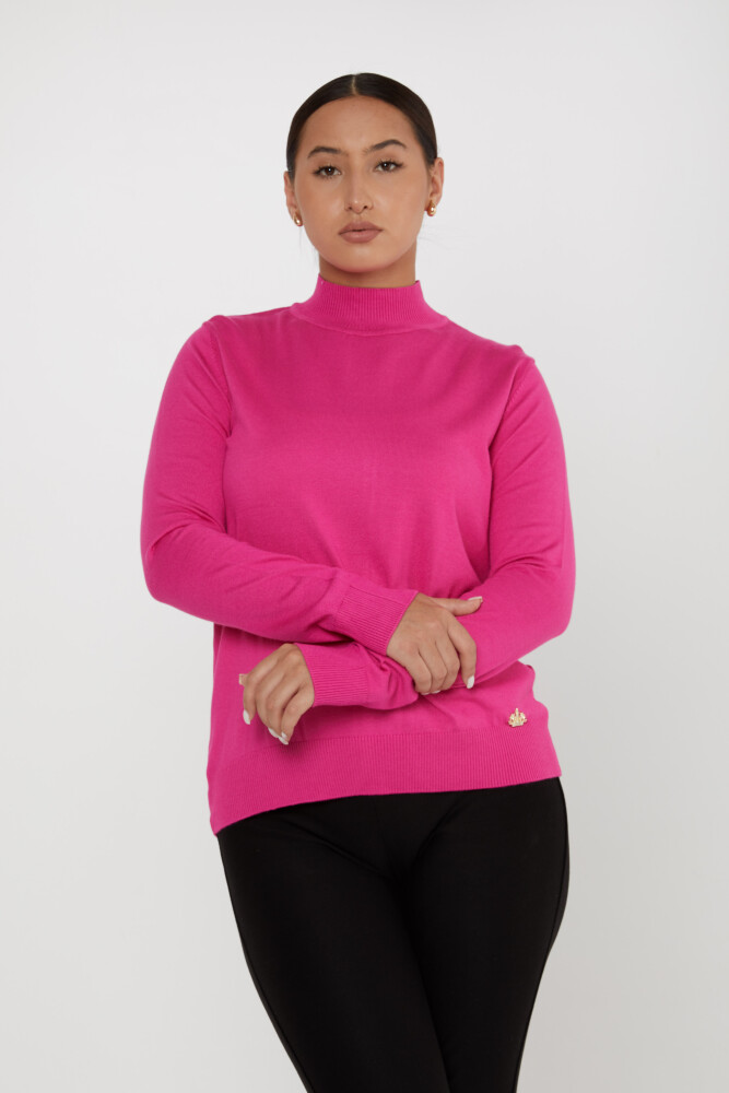 Strickpullover mit Logo-Detail, Basic Fuchsia – 16663 | KAZEE (4er-Set L-XL-2XL-3XL) - 1