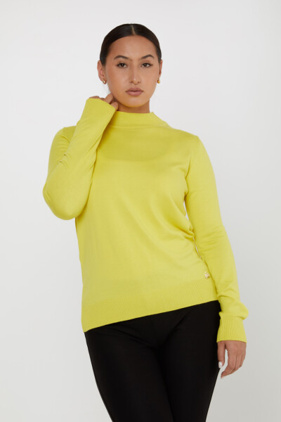 Strickpullover mit Logo-Details, Basic Gelb – 16663 | KAZEE (4er-Set L-XL-2XL-3XL) 