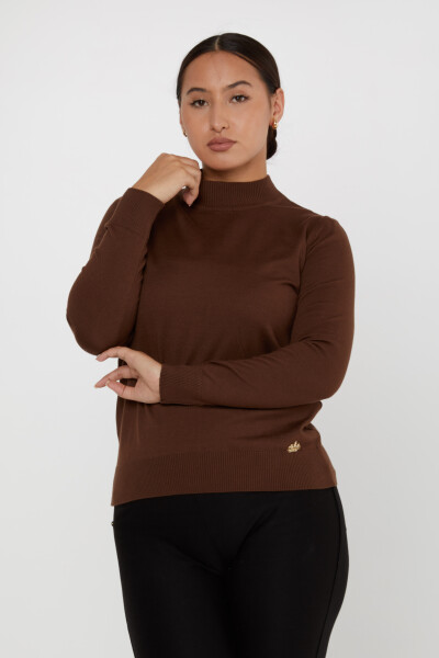 Strickpullover mit Logo-Detail, Basic Braun – 16663 | KAZEE (4er-Set L-XL-2XL-3XL) 