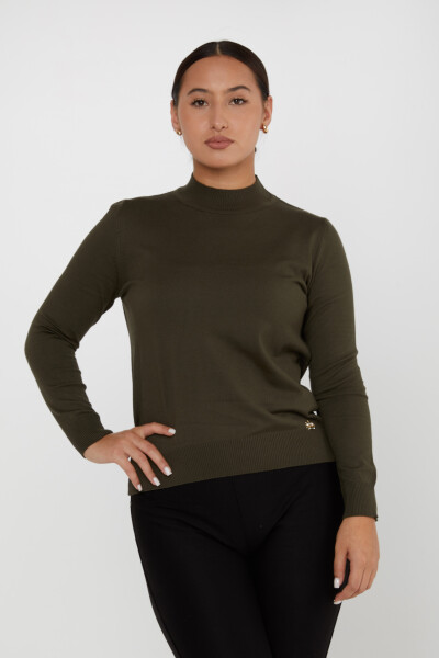 Strickpullover mit Logo-Detail, Basic Khaki – 16663 | KAZEE (4er-Set L-XL-2XL-3XL) 