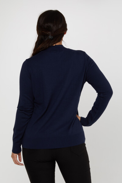 Strickpullover mit Logo-Detail, Basic, Marineblau – 16663 | KAZEE (4er-Set L-XL-2XL-3XL) - 4