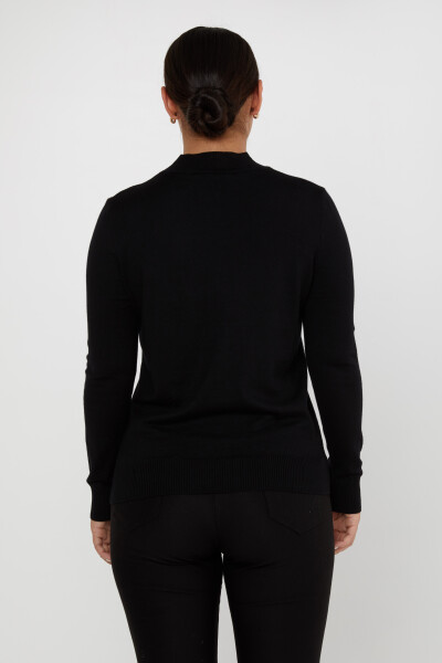 Strickpullover mit Logo-Detail, Basic Schwarz – 16663 | KAZEE (4er-Set L-XL-2XL-3XL) - 4