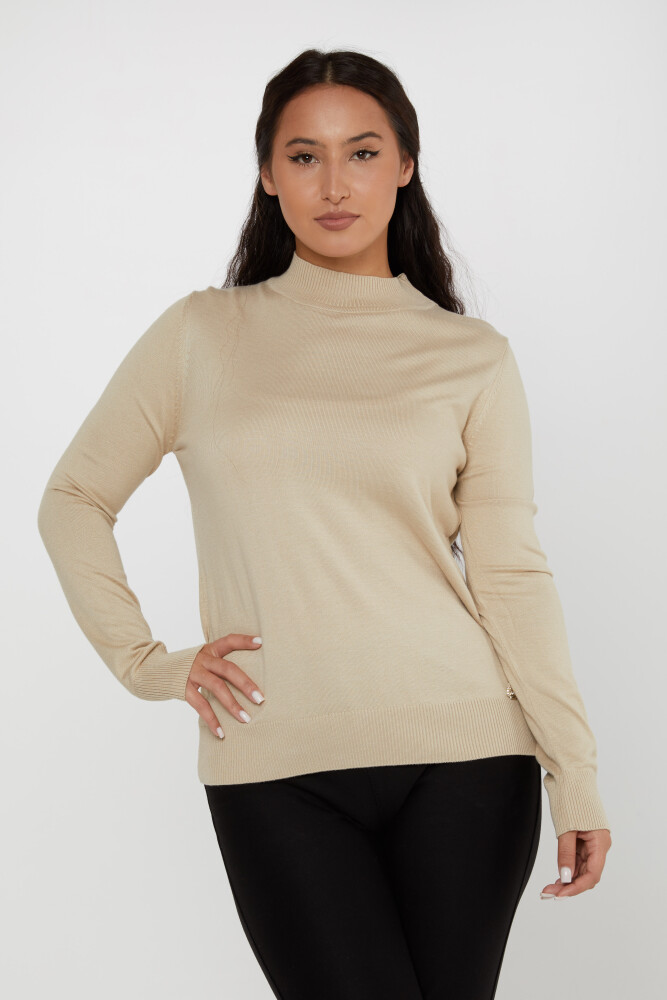 Strickpullover mit Logo-Details, Basic Stone – 16663 | KAZEE (4er-Set L-XL-2XL-3XL) - 1