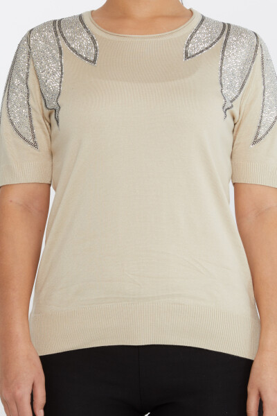 Strickpullover mit Steinstickerei an den Schultern, American Model Stone – 30792 | KAZEE (4er-Set M-L-XL-2XL) - 3