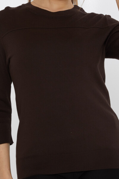 Strickpullover Stehkragen Dunkelbraun - 30258 | KAZEE (3er-Set S-M-L) - 3