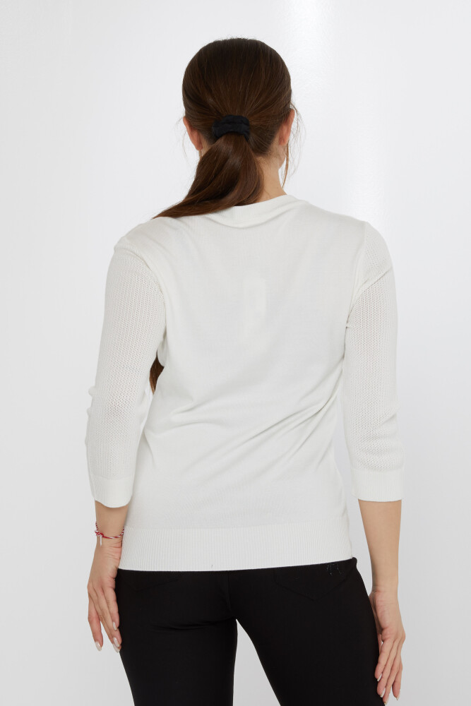 Strickpullover Stehkragen Ecru - 30258 | KAZEE (3er-Set S-M-L) - 5