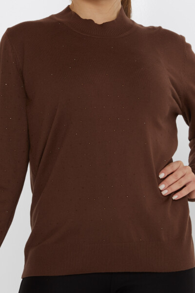 Strickpullover Stone Embroidered Coffee - 31513 | KAZEE (3er-Set L-XL-2XL) - 3