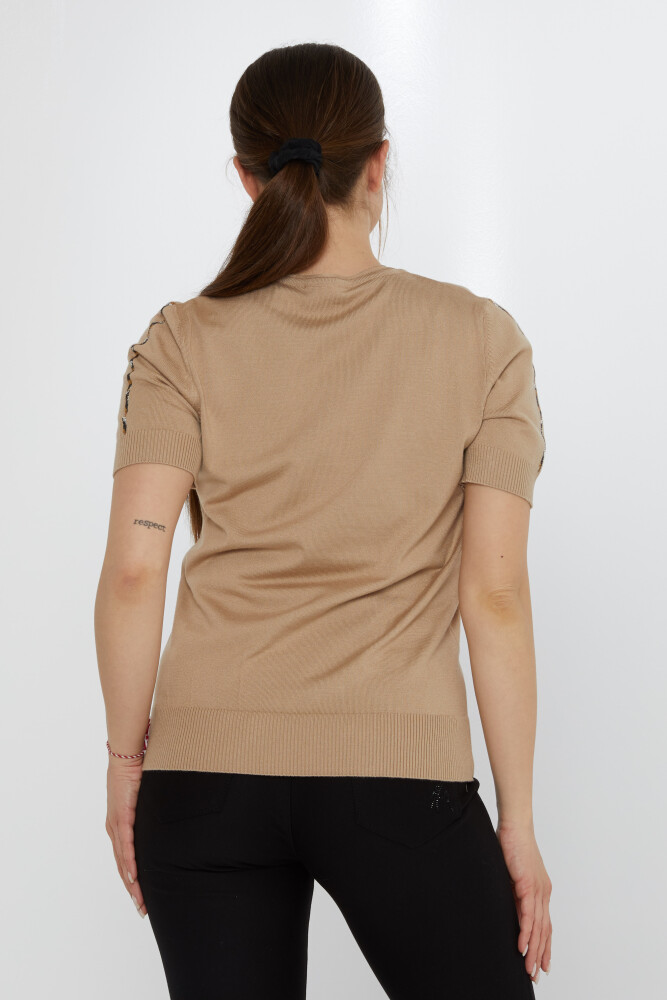 Strickpullover Tiger Stone Bestickt Beige - 31596 | KAZEE (3er-Set M-L-XL) - 5