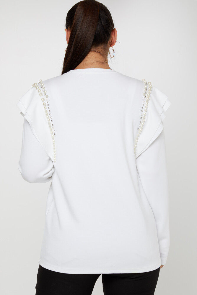 Sudadera Bordada Piedra Perla Cruda - 17793 | KAZEE (Juego de 3 tallas M-L-XL) - 4