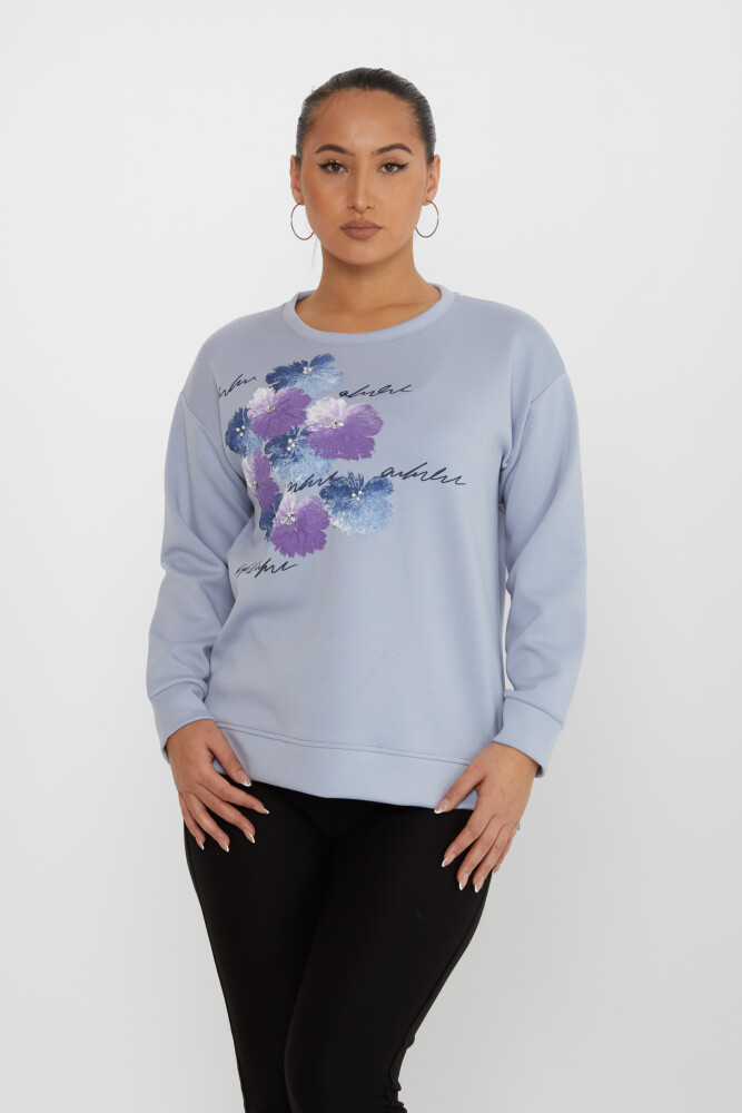 Sudadera Floral Azul -17806 | KAZEE (Juego de 3 tallas M-L-XL) - 1