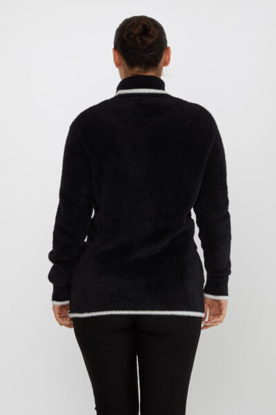 Suéter de punto Angora Cuello alto Negro - 30646 | KAZEE (Juego de 3 tallas M-L-XL) - 5