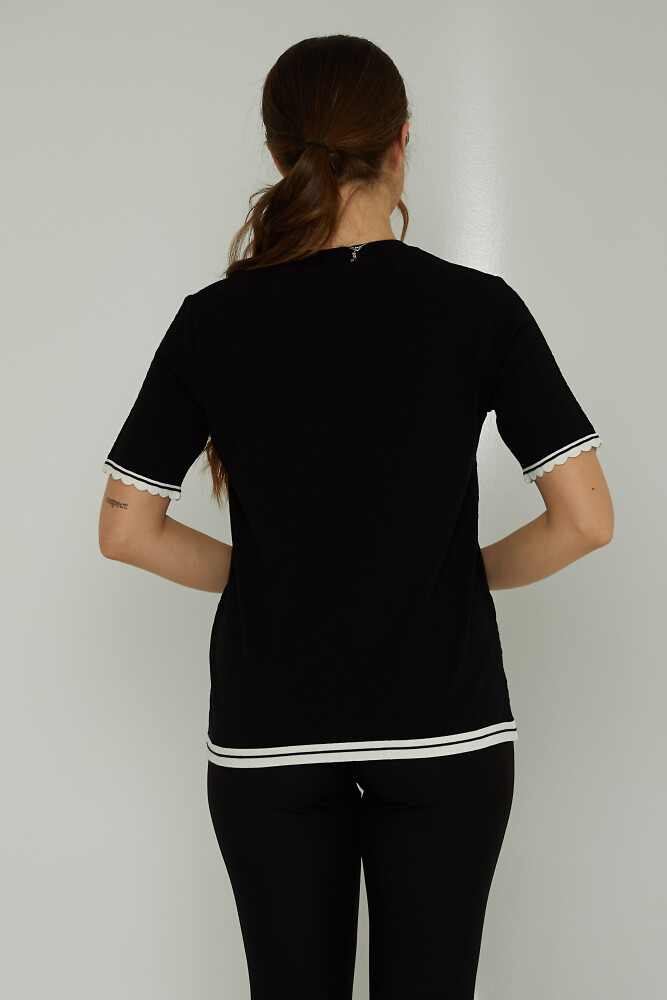 Suéter de punto calado negro - 31762 | KAZEE (Juego de 3 tallas M-L-XL) - 5