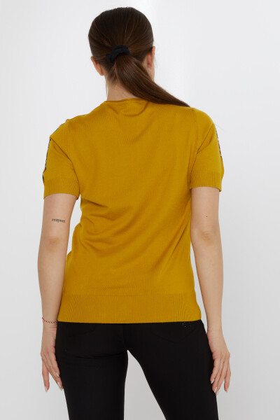 Suéter de punto con bordado de piedra de tigre azafrán - 31596 | KAZEE (Juego de 3 M-L-XL) - 5