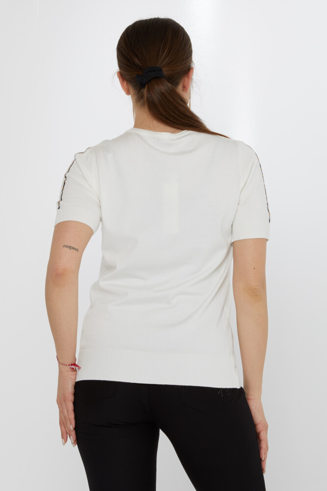 Suéter de punto con bordado de piedra de tigre crudo - 31596 | KAZEE (Juego de 3 M-L-XL) - 5