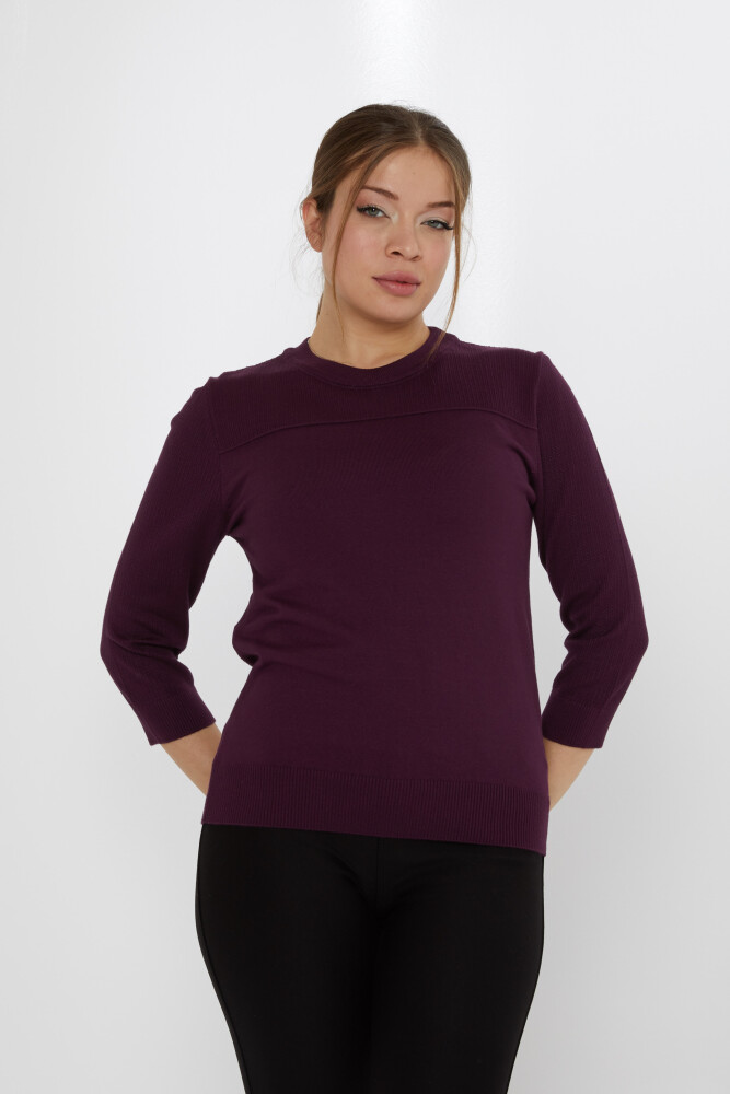 Suéter de punto con cuello alto morado - 30258 | KAZEE (Juego de 3 tallas S-M-G) - 2