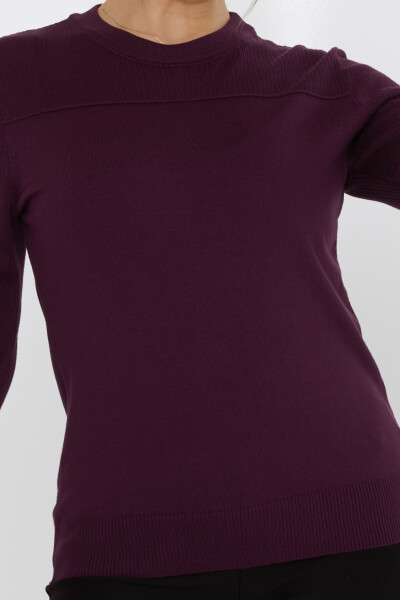 Suéter de punto con cuello alto morado - 30258 | KAZEE (Juego de 3 tallas S-M-G) - 3