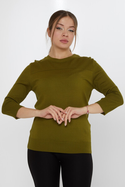 Suéter de punto con cuello alto verde oscuro - 30258 | KAZEE (Juego de 3 tallas S-M-G) - KAZEE (1)