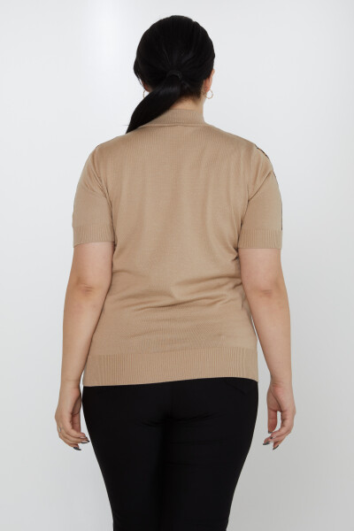 Suéter de punto con detalle de cinta en visón - 31549 | KAZEE (Juego de 3 tallas L-XL-2XL) - 4