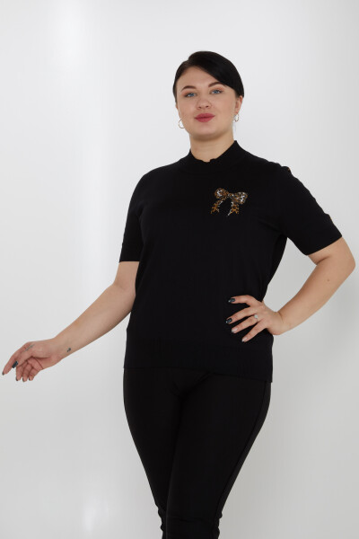 Suéter de punto con detalle de cinta negra - 31549 | KAZEE (Juego de 3 tallas L-XL-2XL) 