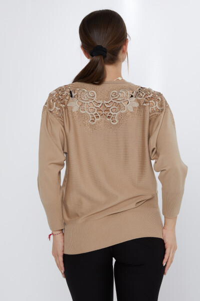 Suéter de punto con detalle de escote beige - 31288 | KAZEE (Juego de 3 M-L-XL) - 5